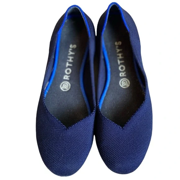 Rothy’s Navy Blue round toe ballet flat - Picture 3 of 9